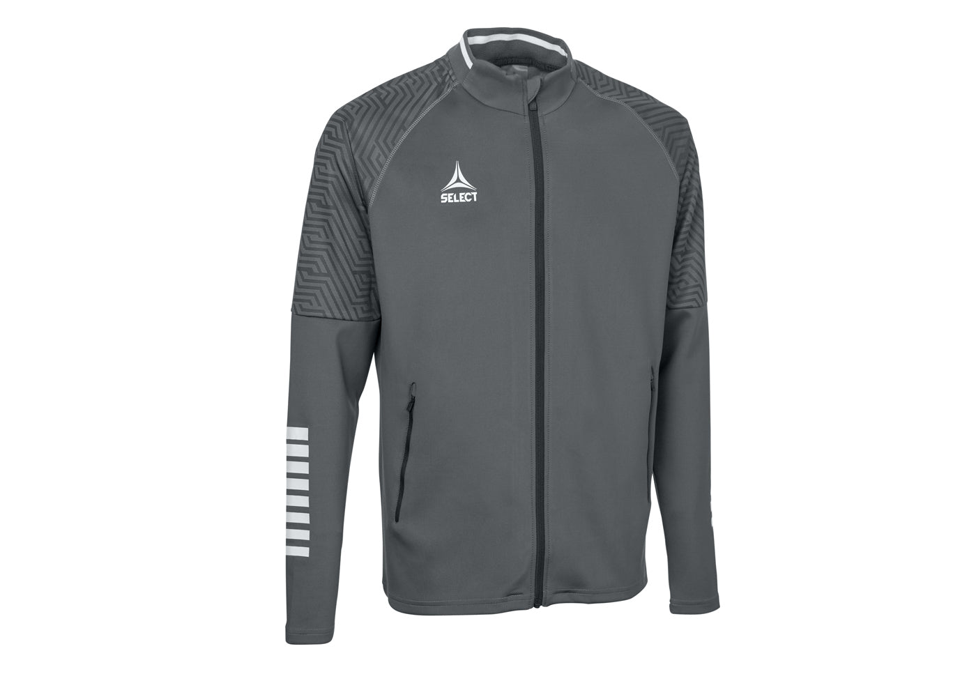 Lehká tréninková bunda Select Zip jacket Monaco šedo bílá