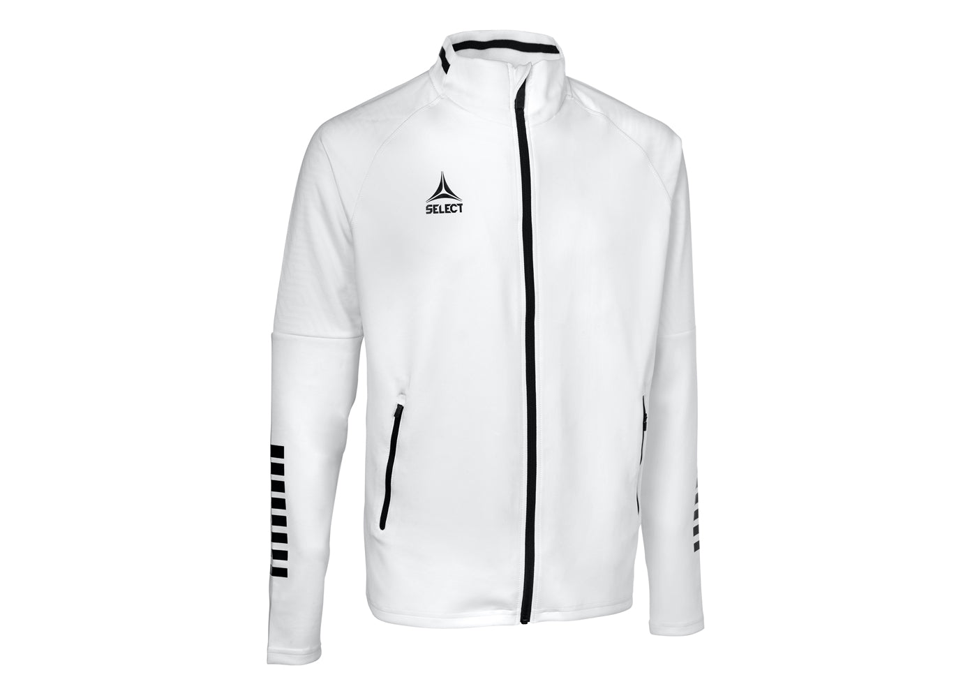Lehká tréninková bunda Select Zip jacket Monaco bílo černá