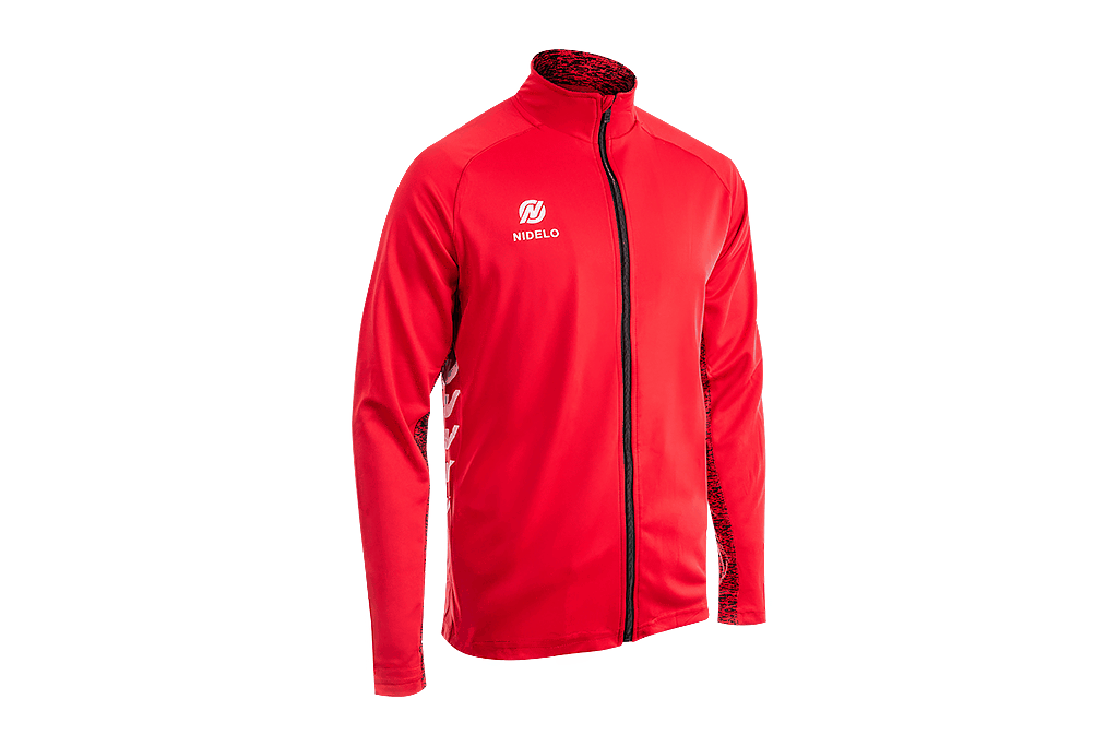 Tréninková mikina NIDELO Training zip jacket Nantes červená