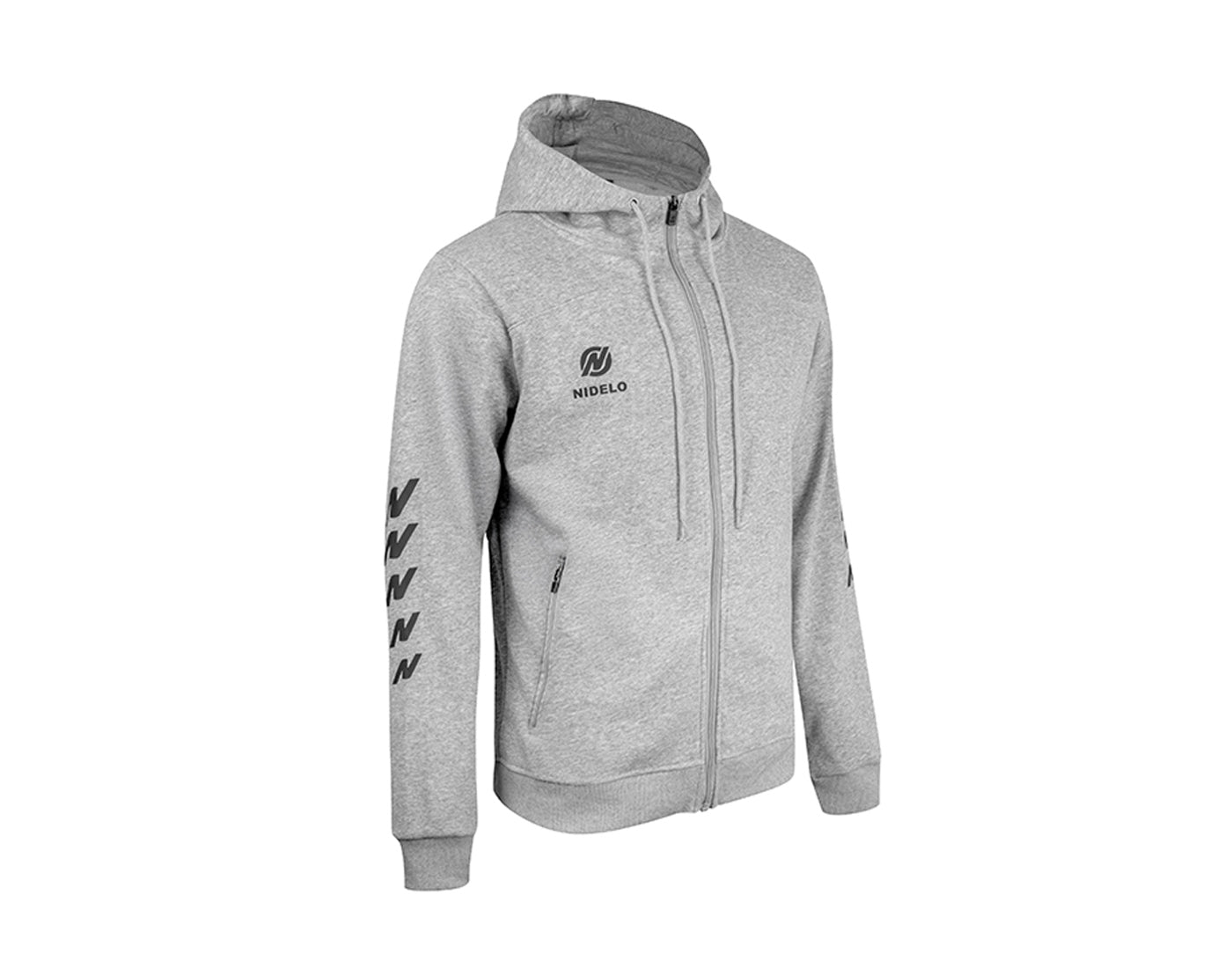 Sportovní mikina NIDELO Zip hoodie Tours šedá
