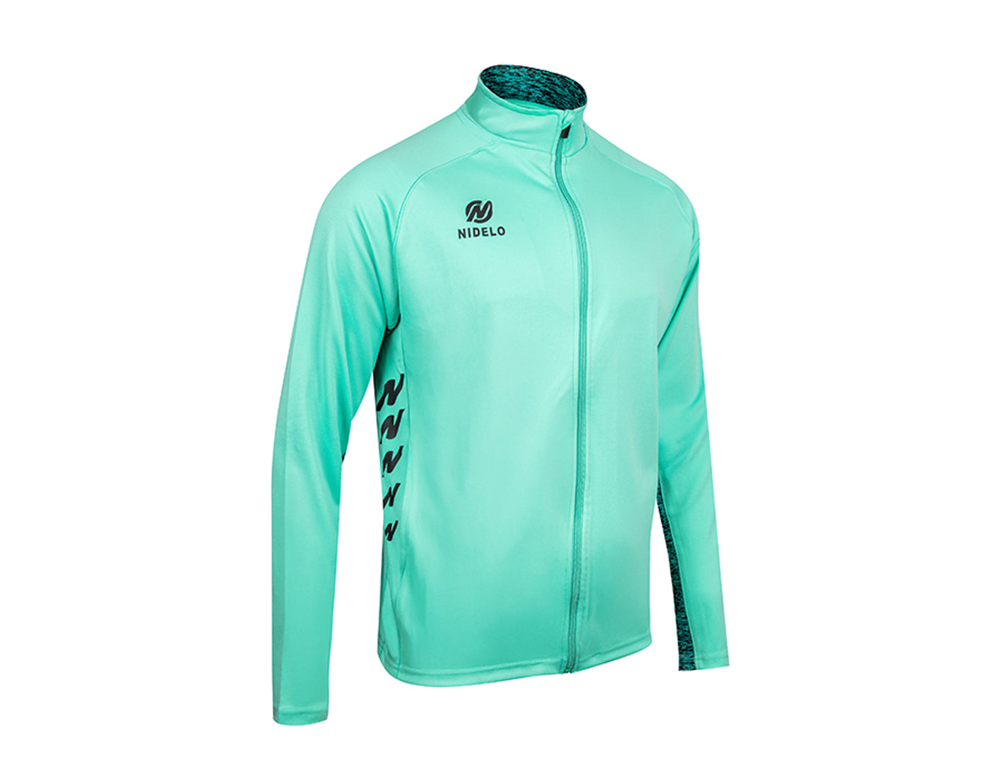 Tréninková mikina NIDELO Training zip jacket 2.0 Nantes tyrkysová