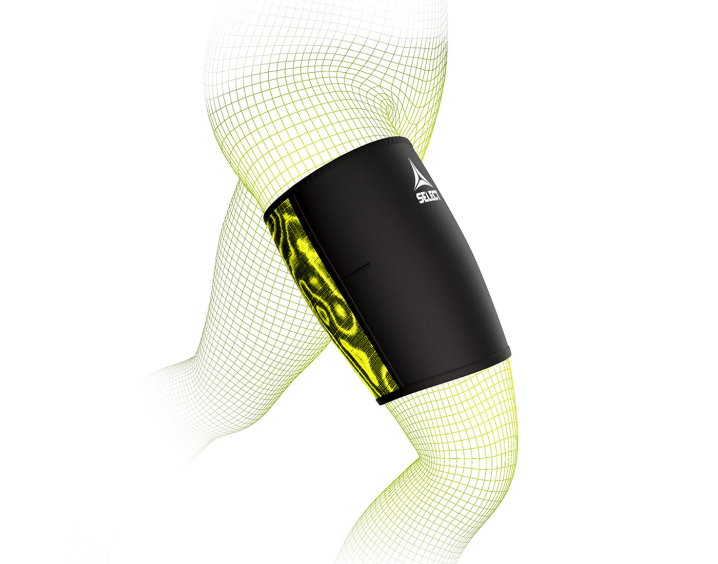 Bandáž stehna Select Thigh support černo zelená