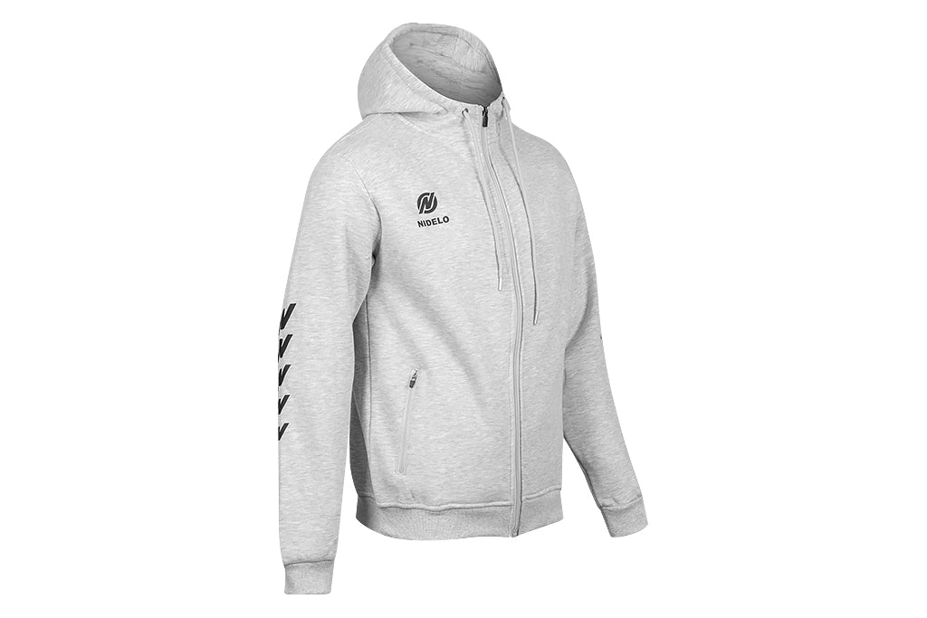 Sportovní mikina NIDELO Zip hoodie Tours 2.0 šedá
