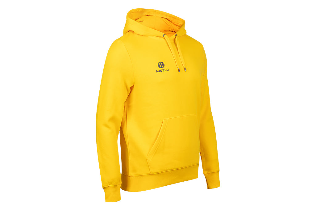 Sportovní mikina NIDELO Hoodie Club žlutá