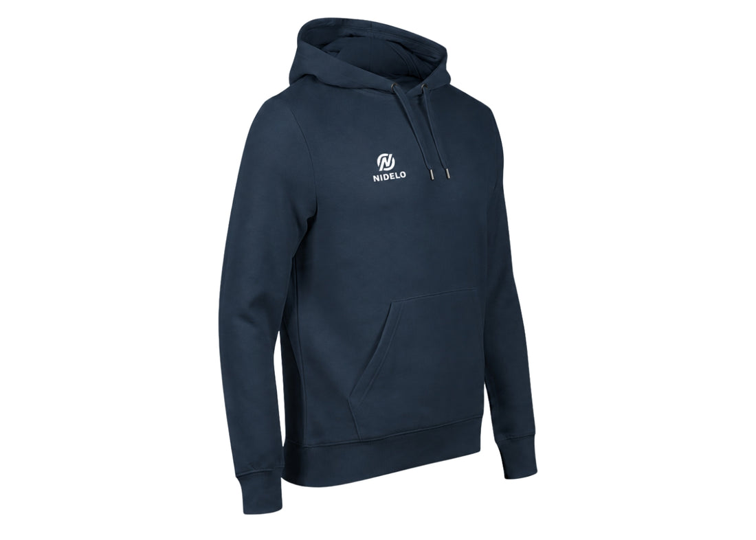 Sportovní mikina NIDELO Hoodie Club tmavě modrá