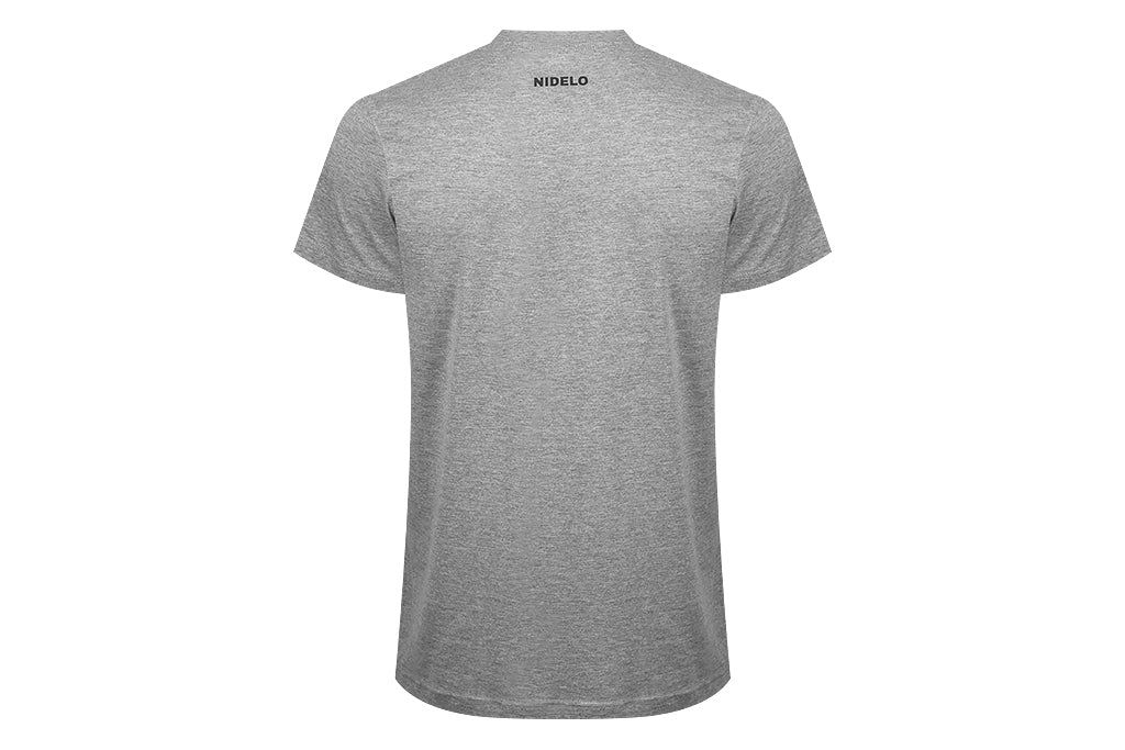 Sportovní tričko NIDELO T-shirt Stripe logo Core line šedá