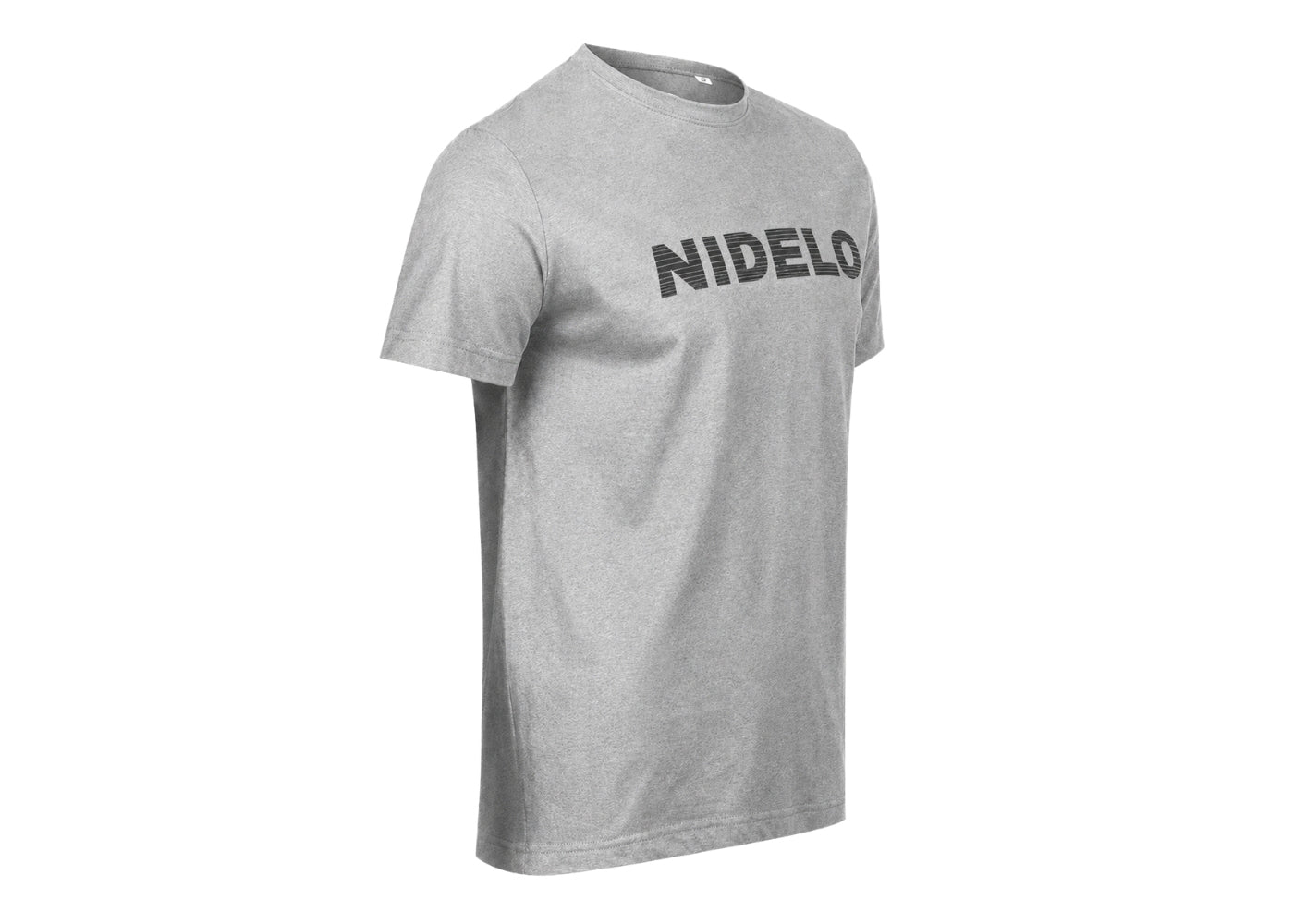 Sportovní tričko NIDELO T-shirt Stripe logo Core line šedá