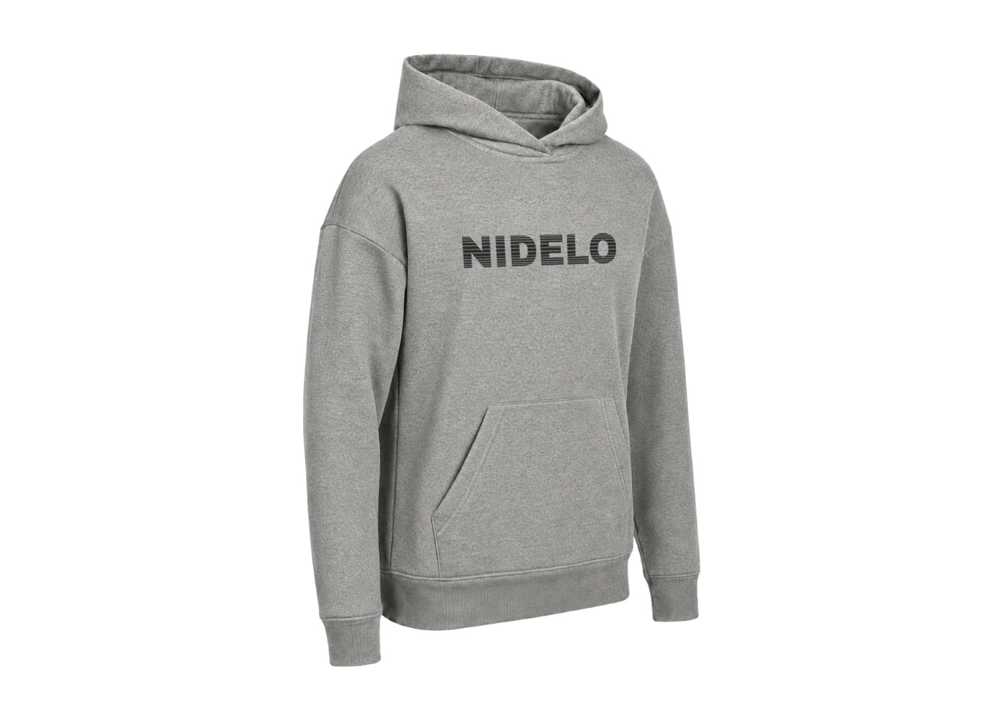 Sportovní mikina NIDELO Hoodie kids Stripe logo Core line šedá