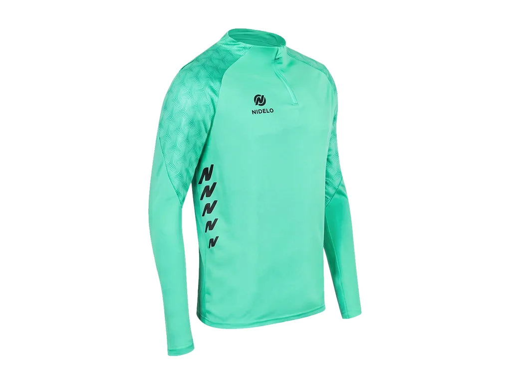 Tréninková mikina NIDELO Training 1/2 zip jacket Nantes tyrkysová