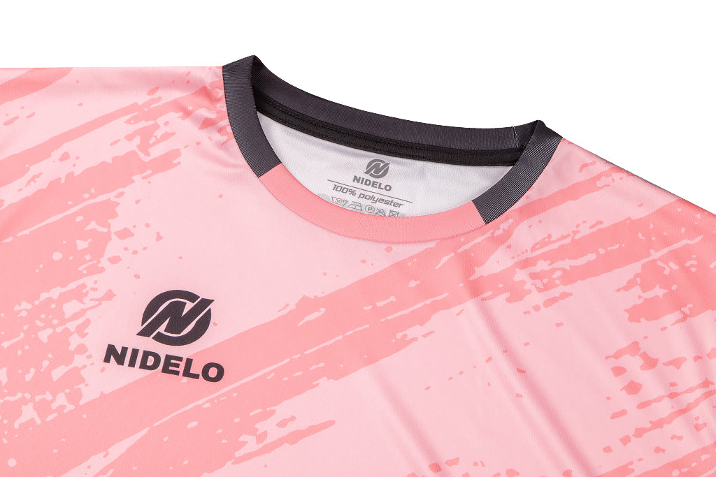 Hráčský dres NIDELO Player shirt S/S Caen růžová